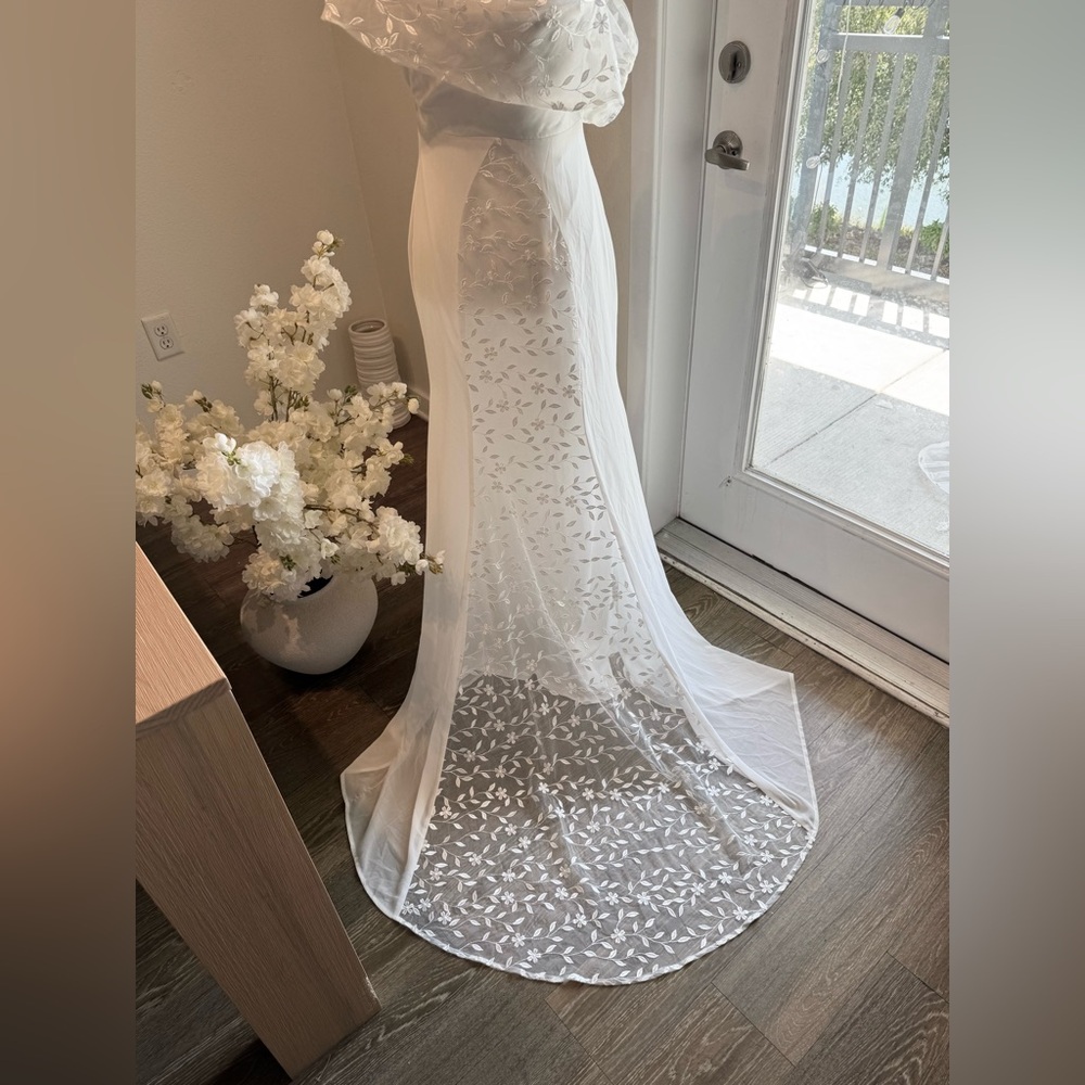 Wedding white Strapless Dress Dress  size M